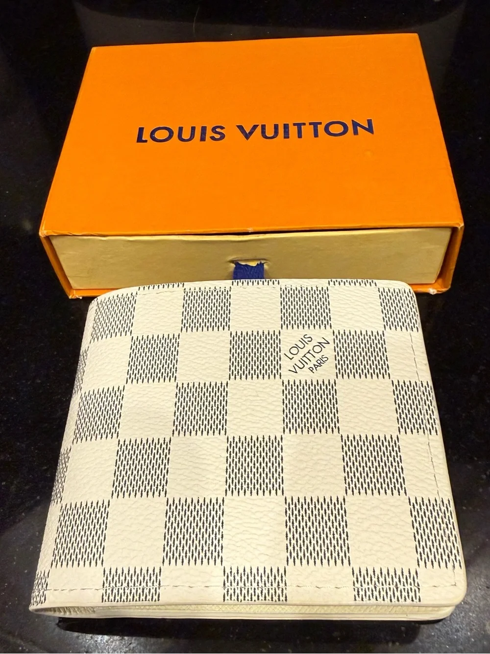 Louis Vuitton Tribute Customized Bifold Wallet | Cream/Black